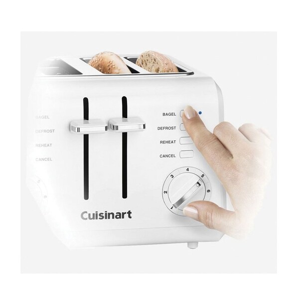 Cuisinart Toaster Dual Setting Wht 4sl CPT142C Zoro